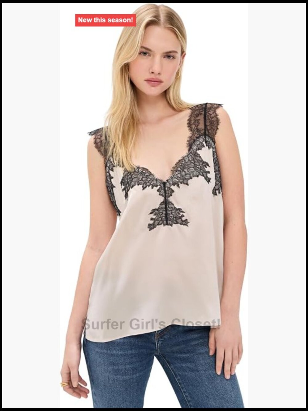 Silk Sleeveless V-Neck Camisole Tank Top Non-Stretch Lightweight